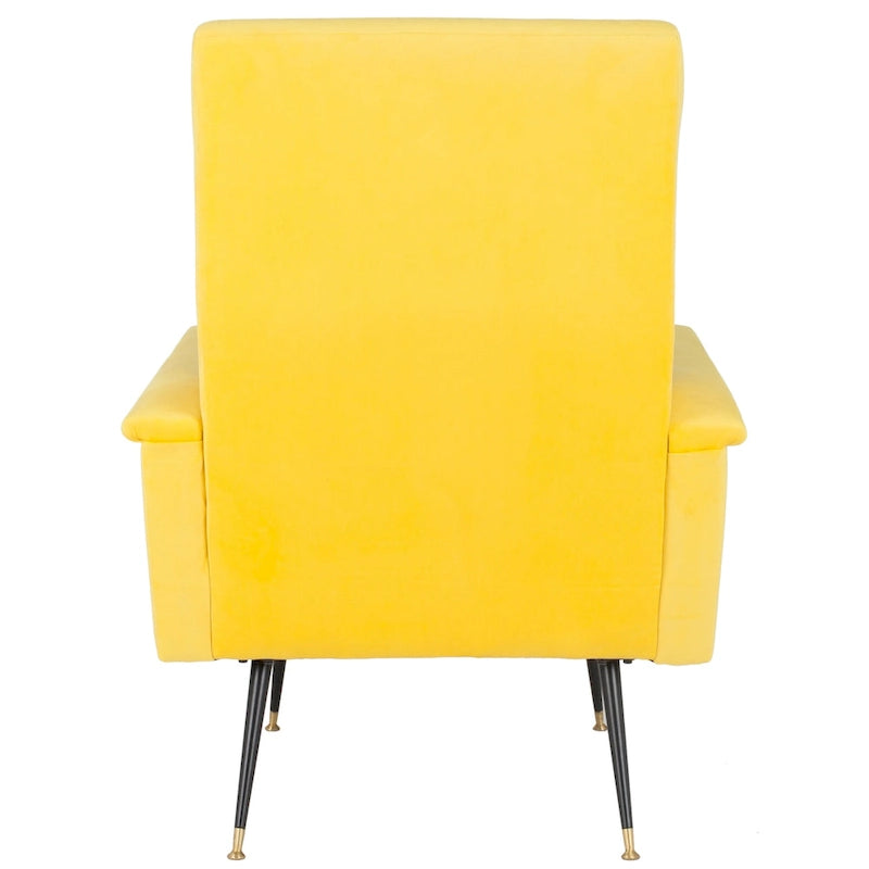 Mid-Century Modern Retro Club Chair with Gold Legs