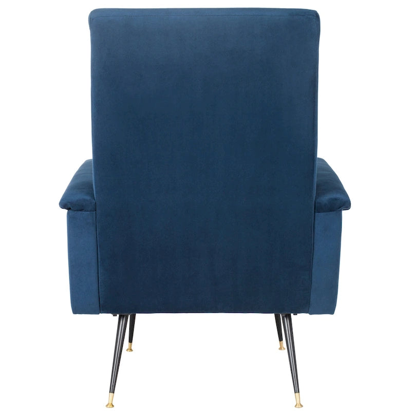 Mid-Century Modern Retro Club Chair with Gold Legs