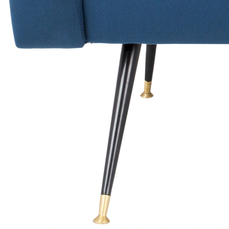 Mid-Century Modern Retro Club Chair with Gold Legs