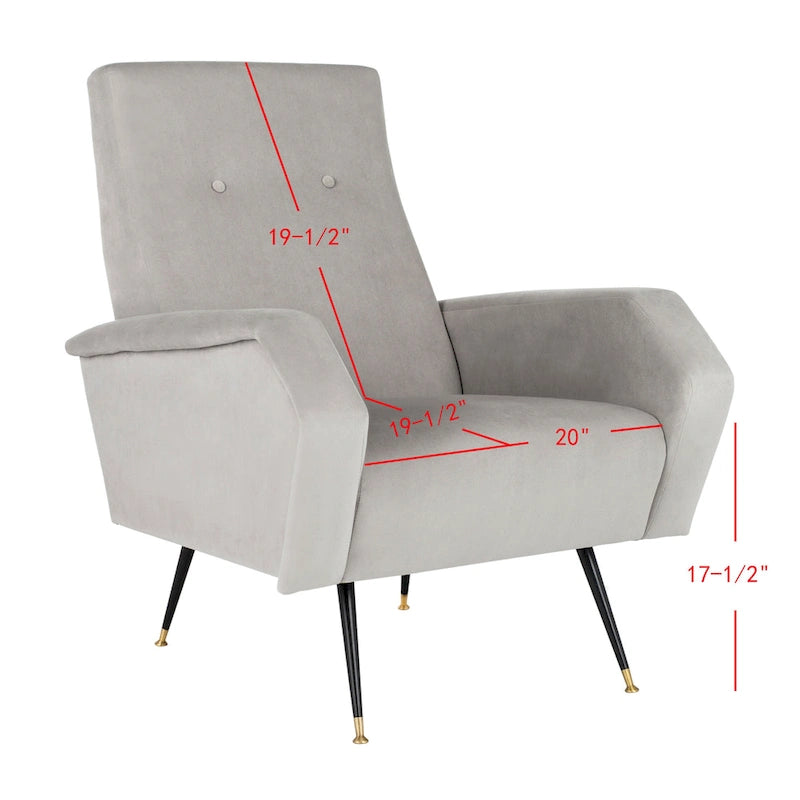Mid-Century Modern Retro Club Chair with Gold Legs