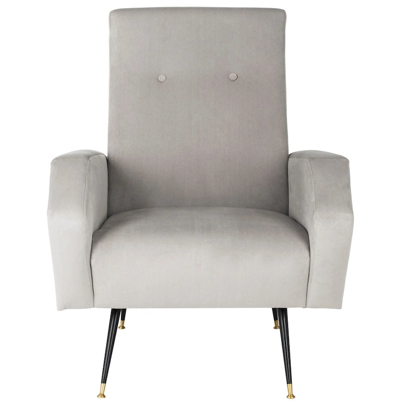 Mid-Century Modern Retro Club Chair with Gold Legs