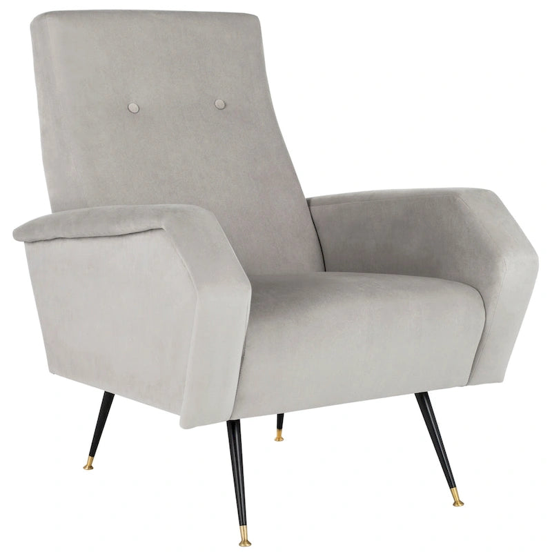 Mid-Century Modern Retro Club Chair with Gold Legs