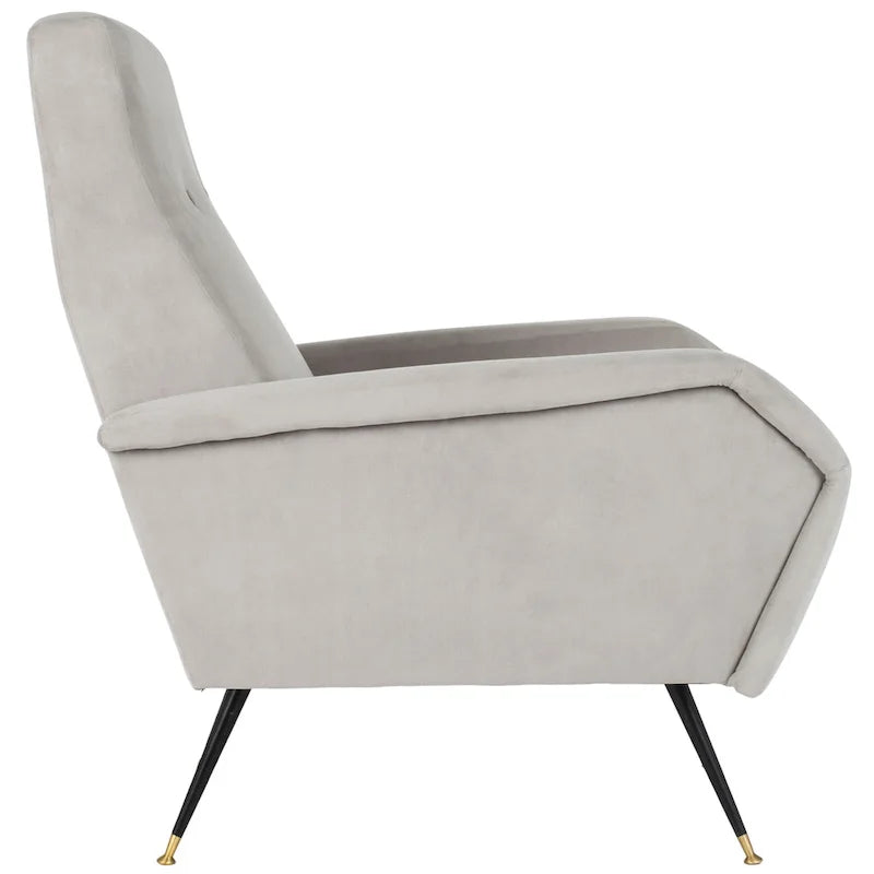 Mid-Century Modern Retro Club Chair with Gold Legs