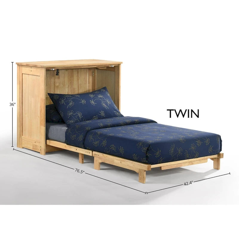 Freestanding Cabinet Bed with Foam Mattress – Twin or Full