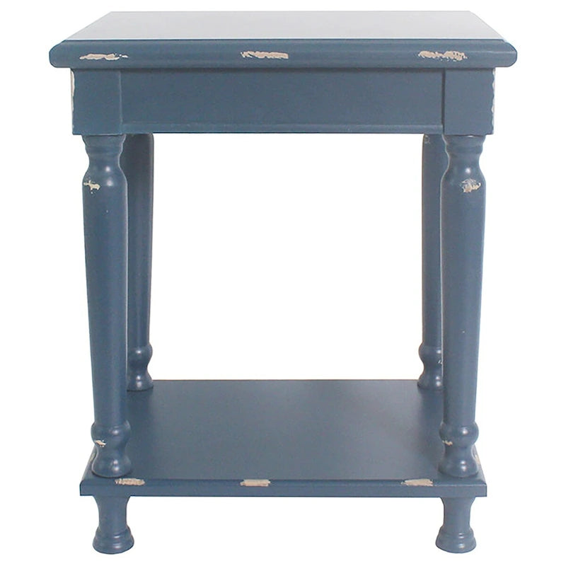 22" Carved Leg Accent End Table with Hand-Applied Finish