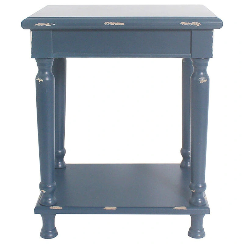 22" Carved Leg Accent End Table with Hand-Applied Finish