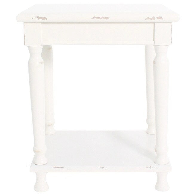 22" Carved Leg Accent End Table with Hand-Applied Finish