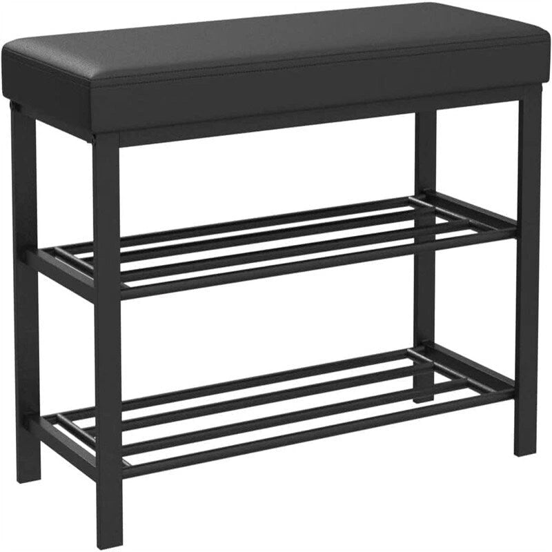 Entryway Storage Bench with Shoe Rack