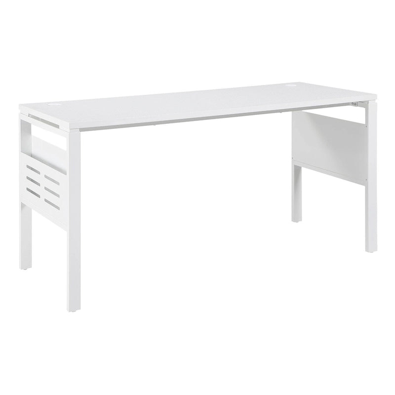 60" Carbon Fiber Surface Desk with Built-In Storage Racks