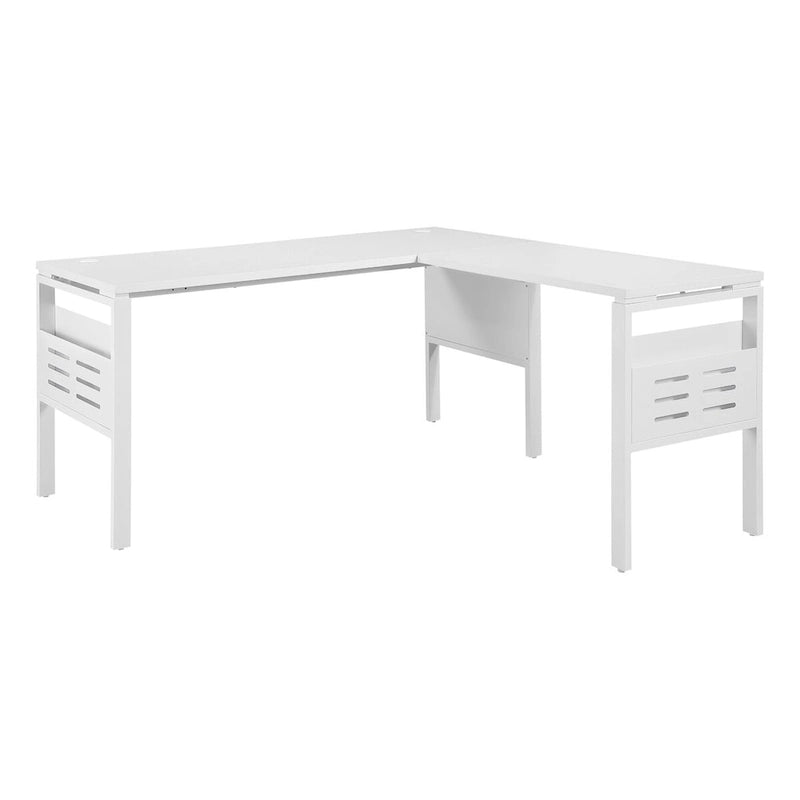 60" Carbon Fiber Surface Desk with Built-In Storage Racks
