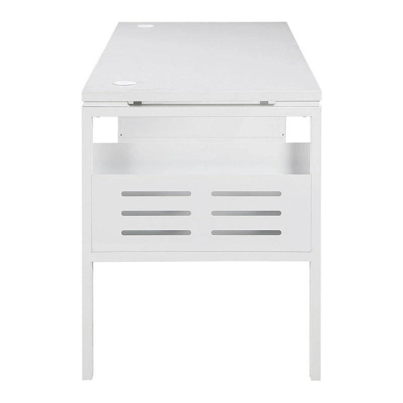 60" Carbon Fiber Surface Desk with Built-In Storage Racks