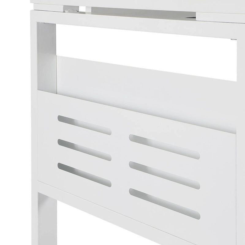 60" Carbon Fiber Surface Desk with Built-In Storage Racks
