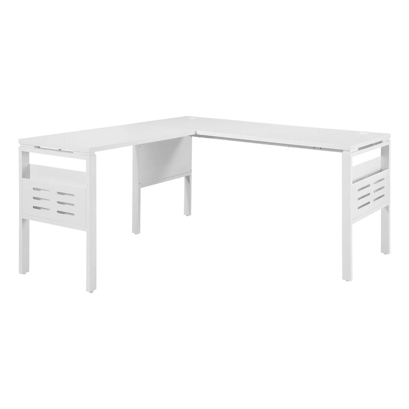 60" Carbon Fiber Surface Desk with Built-In Storage Racks