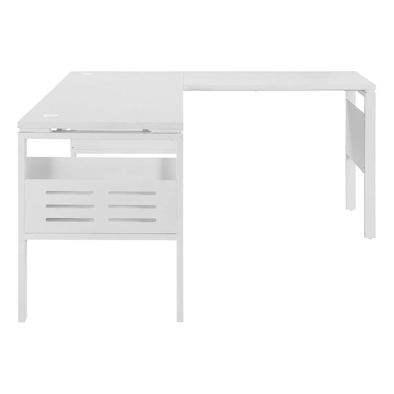 60" Carbon Fiber Surface Desk with Built-In Storage Racks