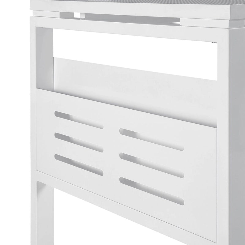 60" Carbon Fiber Surface Desk with Built-In Storage Racks