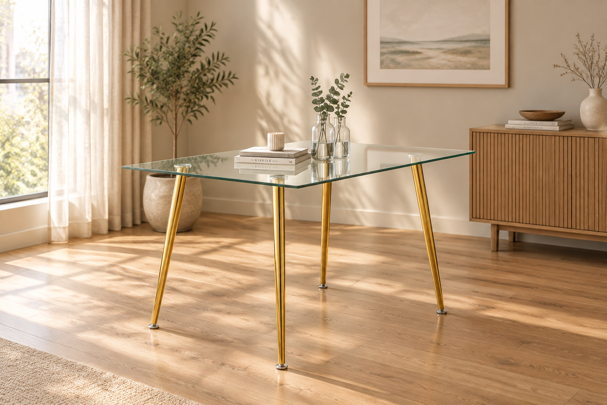 Glass Dining Table in Modern Interior