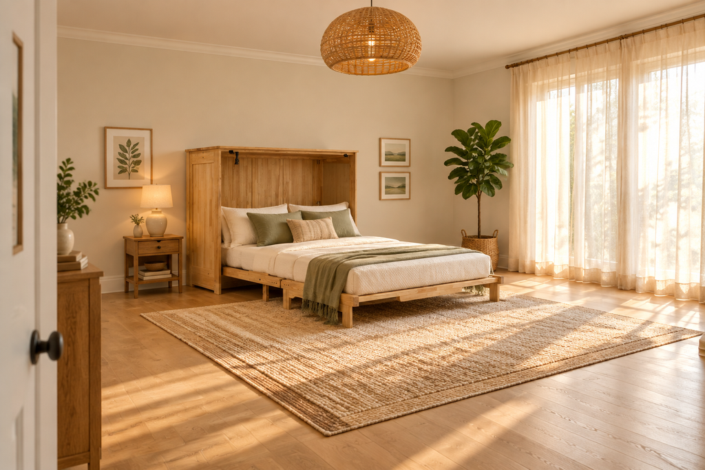 Murphy Cabinet Bed – Extra Wide Room View