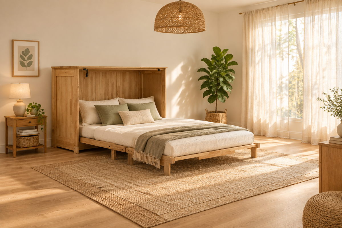 Murphy Cabinet Bed – Wide Room View